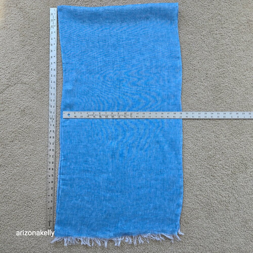 NWOT Turquoise Blue Linen Scarf
